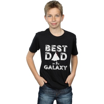 Vêtements Garçon T-shirts manches courtes Disney Best Dad In The Galaxy Noir