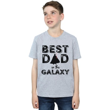 Vêtements Garçon T-shirts manches courtes Disney Best Dad In The Galaxy Gris