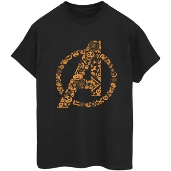 Vêtements Femme T-shirts Manuel manches longues Marvel Avengers Halloween Logo Noir