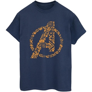 Vêtements Femme T-shirts manches longues Marvel Avengers Halloween Logo Bleu