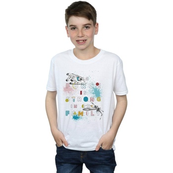 Vêtements Garçon T-shirts manches courtes Disney Force Family Blanc