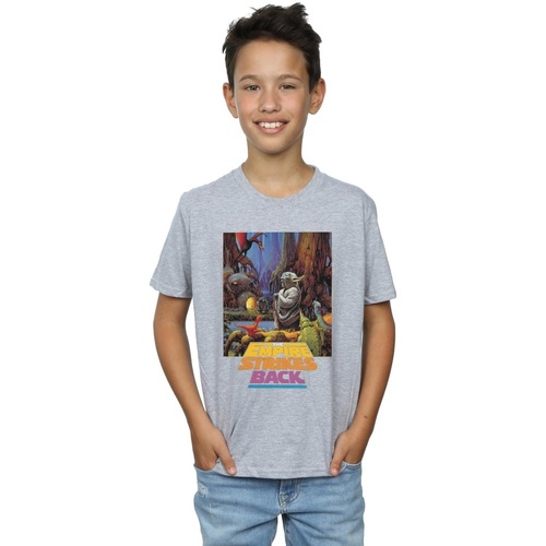 Vêtements Garçon T-shirts manches courtes Disney Yoda Poster Gris