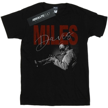 Vêtements Femme T-shirts manches longues Miles Davis Distressed Photo Noir