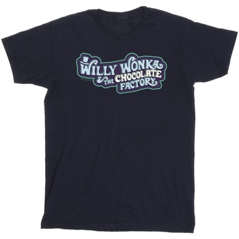 Vêtements Homme T-shirts manches longues Willy Wonka Chocolate Factory Logo Bleu