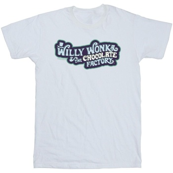 Vêtements Homme T-shirts manches longues Willy Wonka Chocolate Factory Logo Blanc
