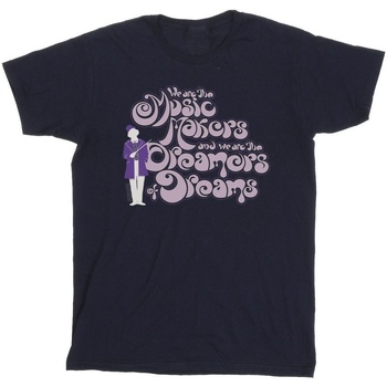 Vêtements Homme T-shirts manches longues Willy Wonka Dreamers Text Bleu