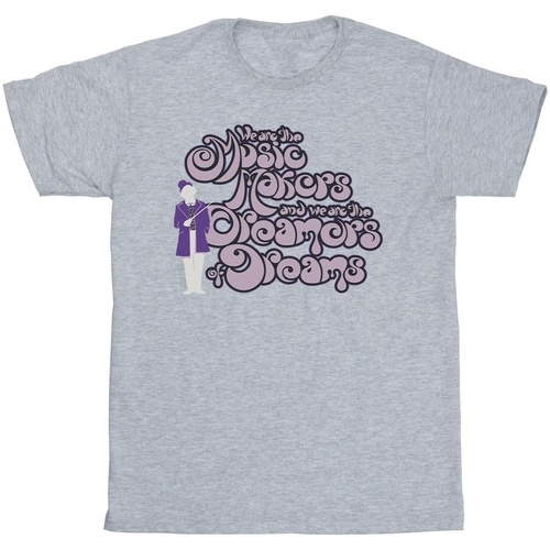 Vêtements Homme T-shirts manches longues Willy Wonka Dreamers Text Gris