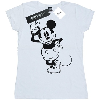 Disney Mickey Mouse Peace Hand Blanc