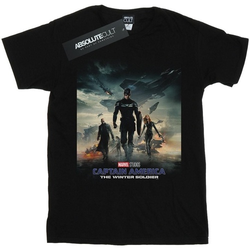 Vêtements Femme T-shirts manches longues Marvel Studios Captain America The Winter Soldier Poster Noir