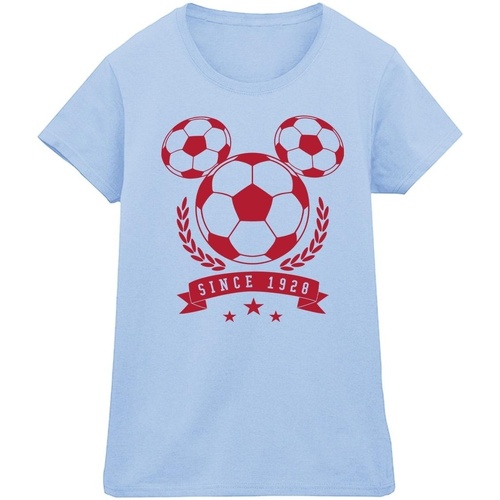 Vêtements Femme T-shirts manches longues Disney Mickey Football Head Bleu