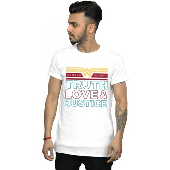 Vêtements Homme T-shirts manches longues Dc Comics Wonder Woman 84 Truth Love And Justice Blanc