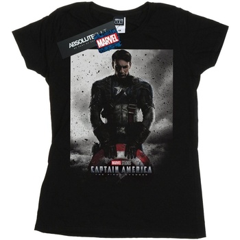 Vêtements Femme T-shirts manches longues Marvel Studios Captain America The First Avenger Poster Noir