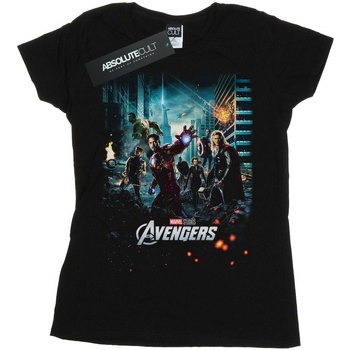 Vêtements Femme T-shirts manches longues Marvel Studios The Avengers Poster Noir