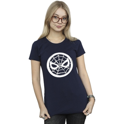 Vêtements Femme T-shirts manches longues Marvel Spider-Man Chest Logo Bleu