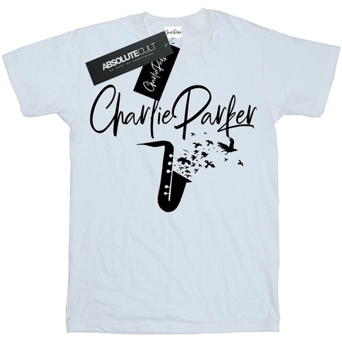 Vêtements Femme T-shirts manches longues Charlie Parker Bird Sounds Blanc