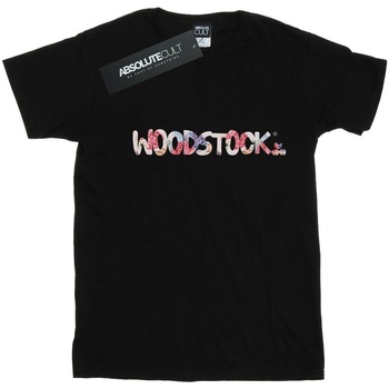 Vêtements Fille T-shirts manches longues Woodstock Logo Floral Noir