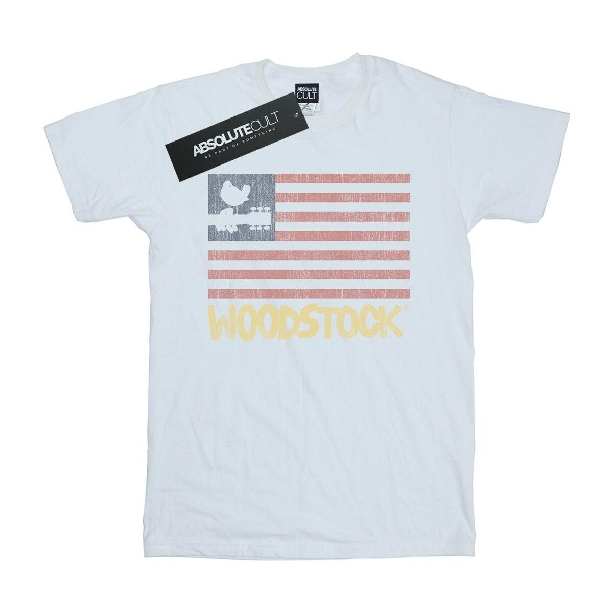 Vêtements Fille T-shirts manches longues Woodstock Distressed Flag Blanc