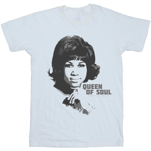 Vêtements Femme T-shirts manches longues Aretha Franklin Queen Of Soul Blanc