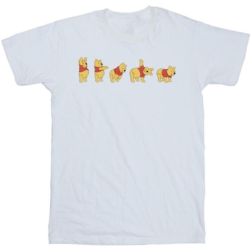 Vêtements Homme T-shirts manches longues Disney Winnie The Pooh Stretching Blanc