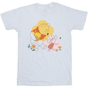 Vêtements Homme T-shirts manches longues Disney Winnie The Pooh Piglet Blanc