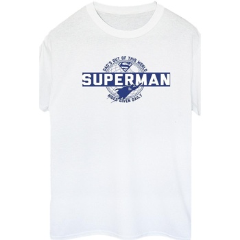 Vêtements Femme T-shirts manches longues Dc Comics Superman Out Of This World Blanc