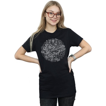 Vêtements Femme T-shirts manches longues Disney Christmas Death Star Noir