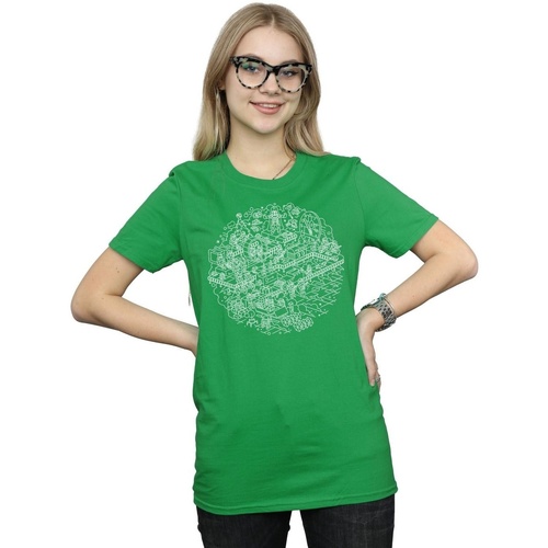 Vêtements Femme T-shirts manches longues Disney Christmas Death Star Vert