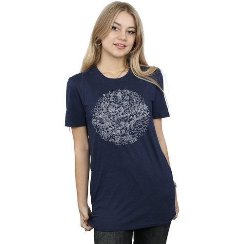 Vêtements Femme T-shirts manches longues Disney Christmas Death Star Bleu