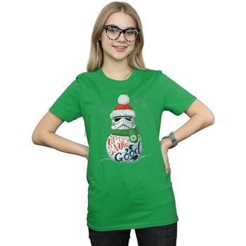 Vêtements Femme T-shirts manches longues Disney Stormtrooper Up To Snow Good Vert
