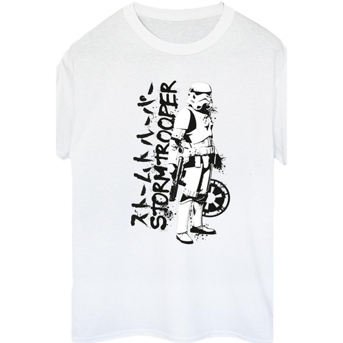 Vêtements Femme T-shirts manches longues Disney Japanese Stormtrooper Blanc