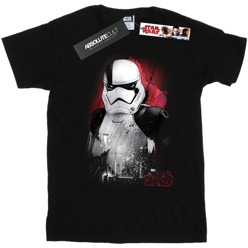 Vêtements Femme T-shirts manches longues Disney The Last Jedi Stormtrooper Brushed Noir