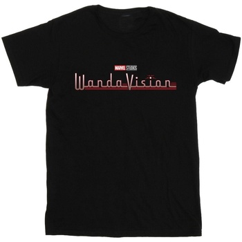 Vêtements Femme T-shirts manches longues Marvel WandaVision Logo Noir