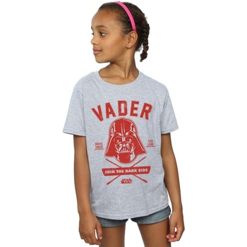 Vêtements Fille T-shirts manches longues Disney Darth Vader Collegiate Gris