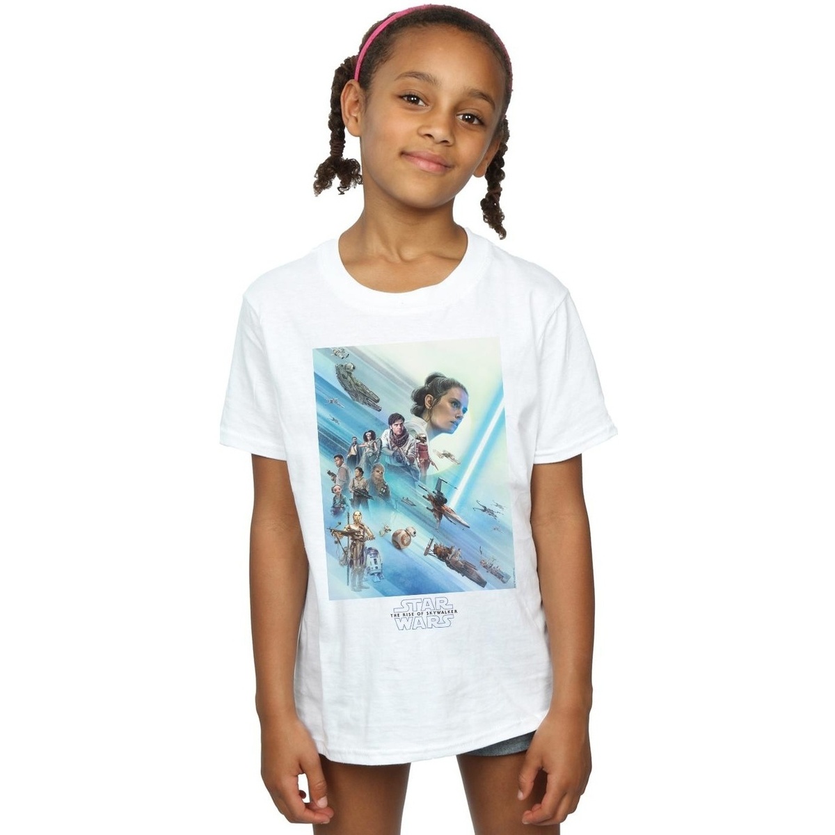 Vêtements Fille T-shirts manches longues Star Wars: The Rise Of Skywalker Resistance Poster Blanc