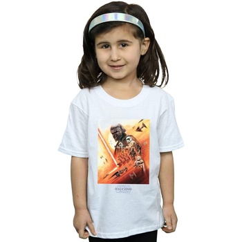 Vêtements Fille T-shirts manches longues Star Wars: The Rise Of Skywalker First Order Poster Blanc