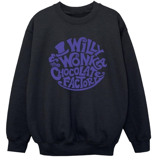 Vêtements Garçon Sweats Willy Wonka & The Chocolate Fact Typed Logo Noir