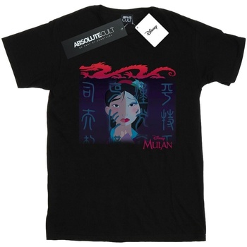 Vêtements Femme T-shirts manches longues Disney Mulan Geisha Face Noir