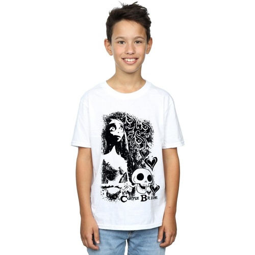 Vêtements Garçon T-shirts manches courtes Corpse Bride Skull Logo Blanc