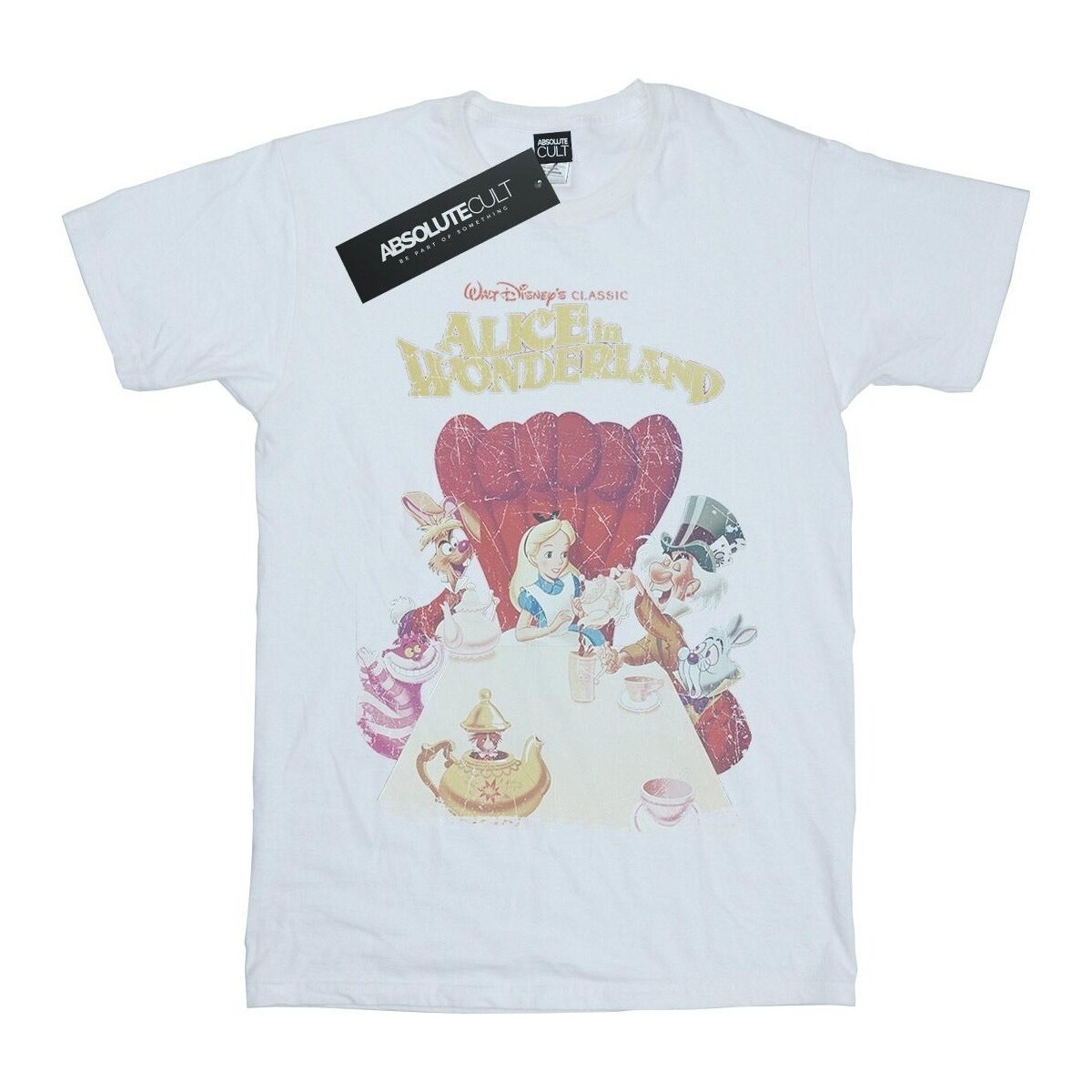 Vêtements Garçon T-shirts manches courtes Disney Alice In Wonderland Retro Poster Blanc