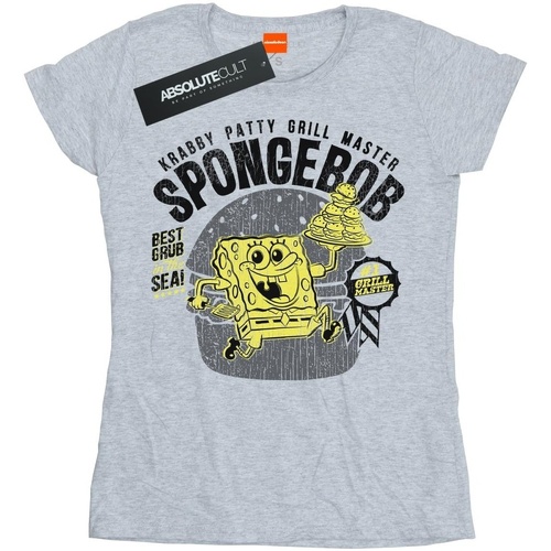 Vêtements Femme T-shirts manches longues Spongebob Squarepants Krabby Patty Gris