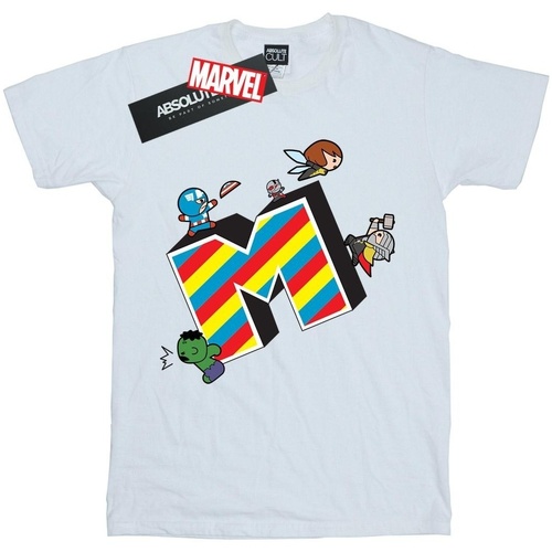Vêtements Homme T-shirts manches longues Marvel Kawaii M Is For Blanc