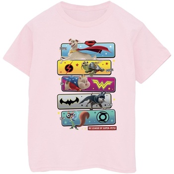 Vêtements Garçon T-shirts manches courtes Dc Comics DC League Of Super-Pets Character Pose Rouge