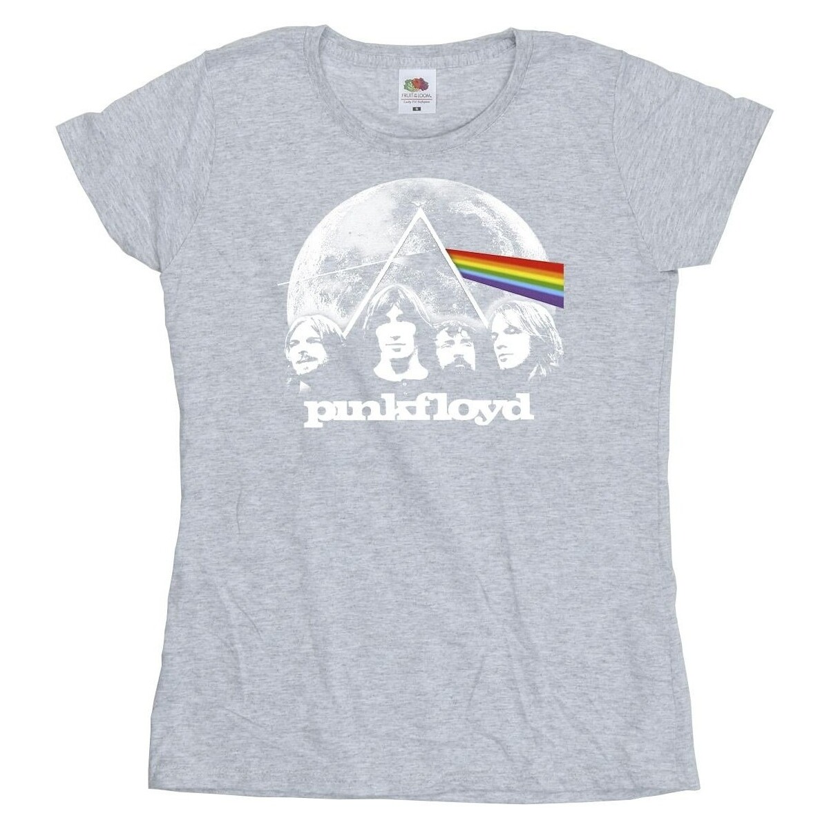 Vêtements Femme T-shirts manches longues Pink Floyd Moon Prism Blue Gris