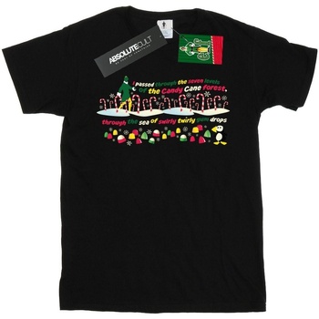 Vêtements Garçon T-shirts manches courtes Elf Candy Cane Forest Noir