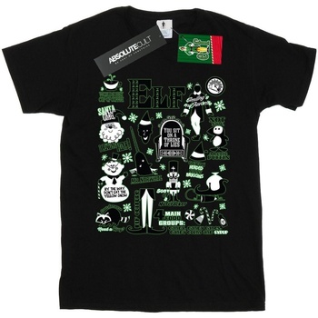 Vêtements Garçon T-shirts manches courtes Elf Infographic Poster Noir