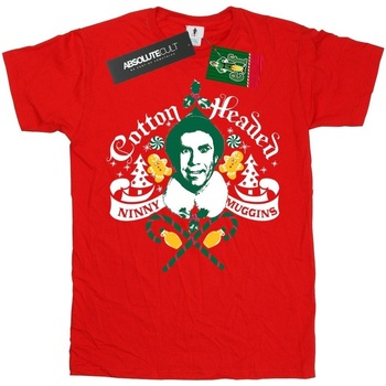 Vêtements Garçon T-shirts manches courtes Elf Cotton Headed Ninny Muggins Rouge