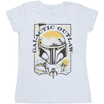 Vêtements Femme T-shirts manches longues Star Wars: The Book Of Boba Fett Objets de décoration Blanc
