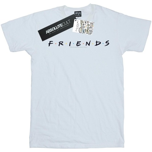 Vêtements Garçon T-shirts manches courtes Friends Text Logo Blanc