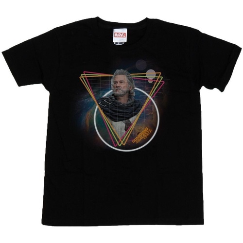 Vêtements Garçon T-shirts manches courtes Marvel Guardians Of The Galaxy Neon Ego Noir