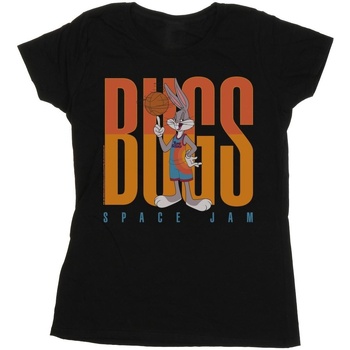 Vêtements Femme T-shirts manches longues Space Jam: A New Legacy Bugs Bunny Basketball Spin Noir